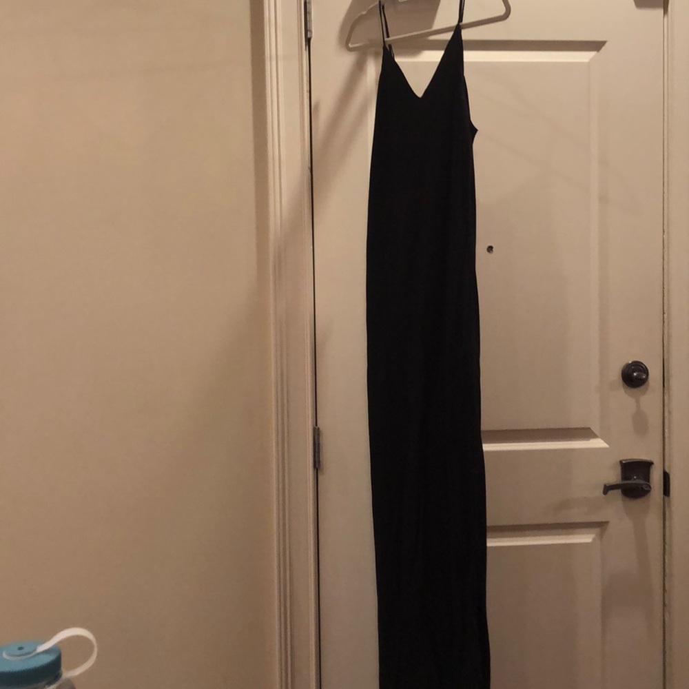 Worn once Black maxi gown with slit